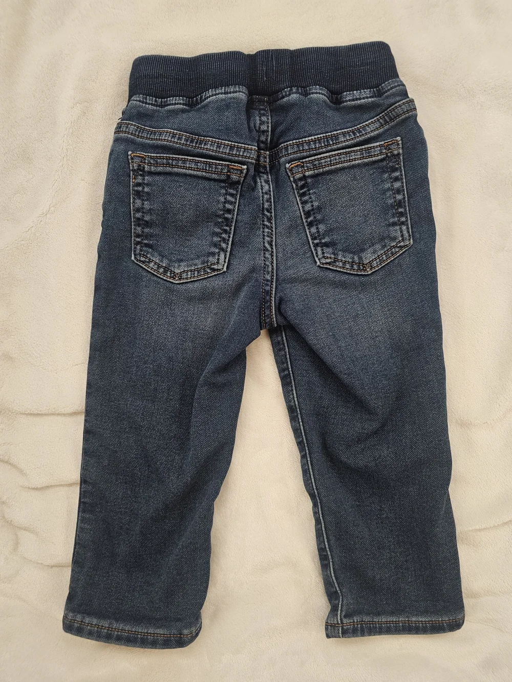 GAP Baby Slim Pull-On Sweatpant Jean - Navy and Light Blue